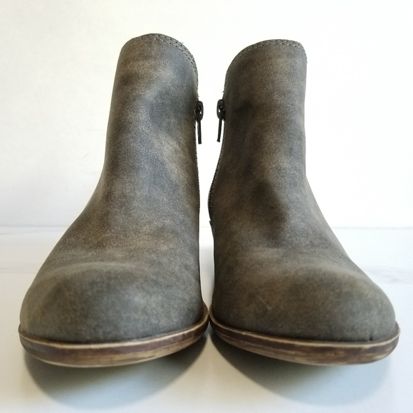 Lucky Brand Girls Brona Ankle Booties Taupe Zip - Picture 5 of 8